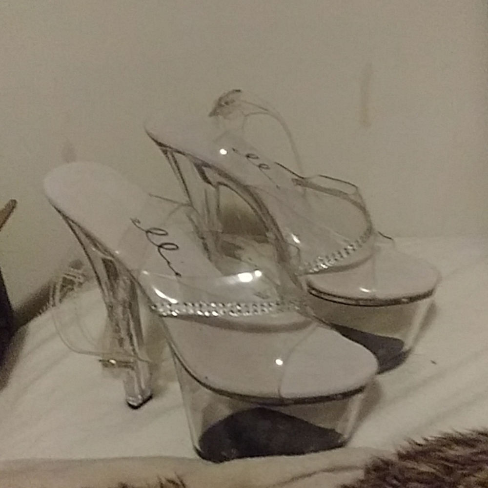 Clear stripper shoes